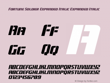 Fortune Soldier Expanded Italic Version 1.0; 2022图片样张