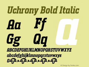 Uchrony Bold Italic Version 1.235图片样张