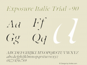 Exposure Italic Trial +90 Version 1.000;FEAKit 1.0图片样张