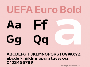 UEFA Euro Bold Version 1.000;FEAKit 1.0图片样张