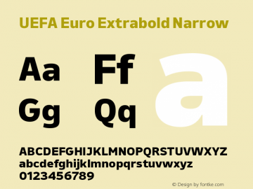 UEFA Euro Extrabold Narrow Version 1.000;FEAKit 1.0图片样张