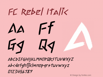 FC Rebel Italic Version 1.00 2019 by Fontcraft: Jutipong Poosumas图片样张