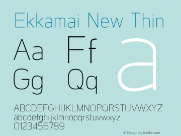 Ekkamai New Thin Version 1.000图片样张