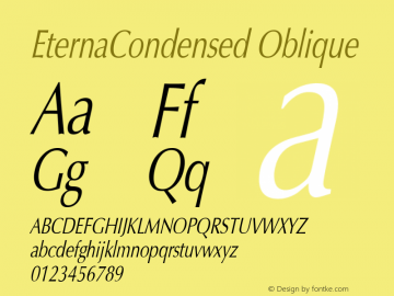 EternaCondensed Oblique Rev. 003.000图片样张