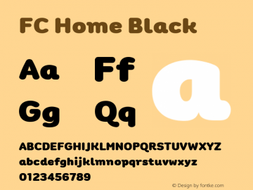 FC Home Black Non-commercial use only, please contact FONTCRAFTSTUDIO.COM for any commercial use. Version 1.01 2020 by Fontcraft: Jutipong Poosumas图片样张