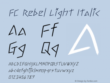 FC Rebel Light Italic Version 1.00 2019 by Fontcraft: Jutipong Poosumas图片样张