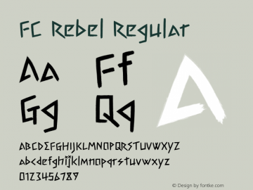 FC Rebel Regular Version 1.00 2019 by Fontcraft: Jutipong Poosumas图片样张