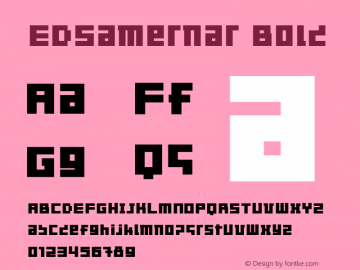 EDSamernar Bold Version 1.1图片样张