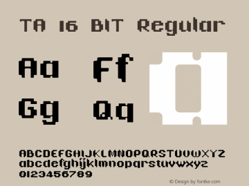 TA 16 BIT Regular Version v0.1.1图片样张