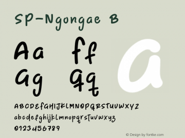 SP-Ngongae B Version 1.000;September 27, 2021;FontCreator 14.0.0.2793 64-bit图片样张