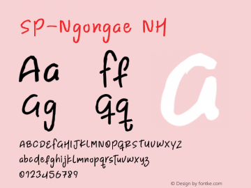 SP-Ngongae NH Version 1.000;October 29, 2021;FontCreator 14.0.0.2793 64-bit图片样张