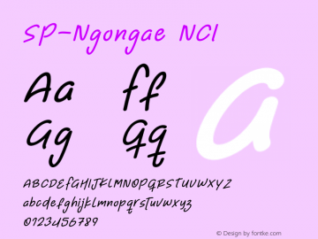 SP-Ngongae NCI Version 1.000;October 30, 2021;FontCreator 14.0.0.2793 64-bit图片样张