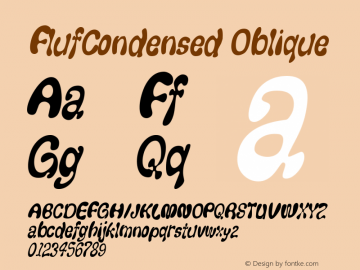 FlufCondensed Oblique Rev. 003.000 Font Sample