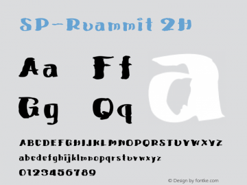 SP-Ruammit 2H Version 2.000;December 6, 2021;FontCreator 14.0.0.2793 64-bit图片样张