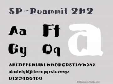 SP-Ruammit 2H2 Version 2.000;December 6, 2021;FontCreator 14.0.0.2793 64-bit图片样张