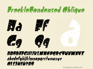 FreckleCondensed Oblique Rev. 003.000图片样张