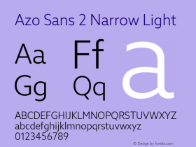 Azo Sans 2 Narrow  Light Version 2.003图片样张