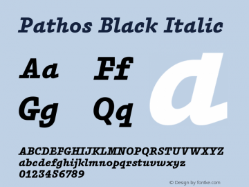 Pathos Black Italic Version 1.001图片样张