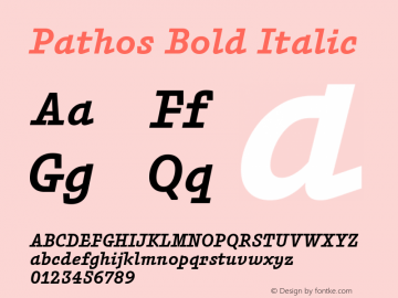 Pathos Bold Italic Version 1.001图片样张