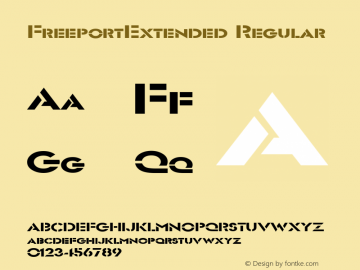 FreeportExtended Regular Rev. 003.000 Font Sample