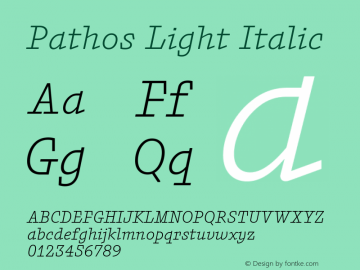 Pathos Light Italic Version 1.001图片样张