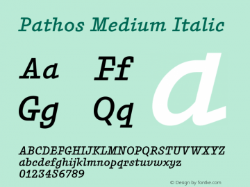 Pathos Medium Italic Version 1.001图片样张