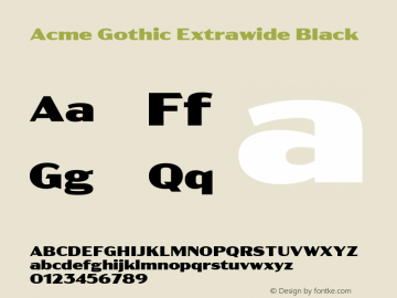 Acme Gothic Extrawide Black Version 1.011图片样张
