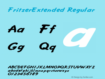 FritzerExtended Regular Rev. 003.000 Font Sample