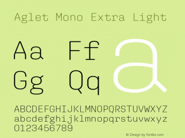 Aglet Mono Extra Light V�e�r�s�i�o�n� �1�.�0�0�1�;�h�o�t�c�o�n�v� �1�.�0�.�1�1�6�;�m�a�k�e�o�t�f�e�x�e� �2�.�5�.�6�5�6�0�1图片样张