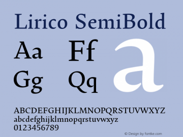 Lirico SemiBold Version 3.001图片样张