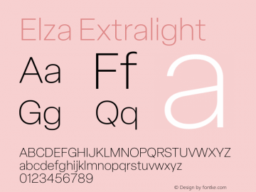 Elza Extralight Version 1.000图片样张