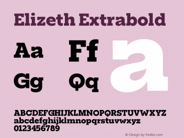 Elizeth Extrabold Version 1.000图片样张