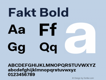 Fakt Bold Version 4.001; build 0006;w ea6e5d2878008d4图片样张