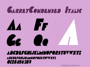 GarretCondensed Italic Rev. 003.000图片样张