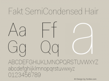 Fakt SemiCondensed  Hair Version 4.001; build 0006图片样张