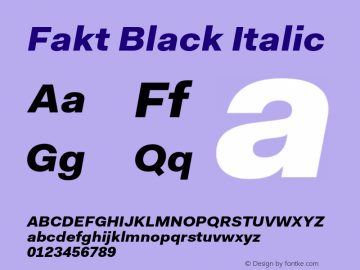 Fakt-BlackItalic Version 4.001; build 0006图片样张