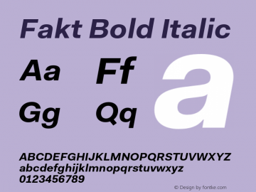 Fakt-BoldItalic Version 4.001; build 0006图片样张