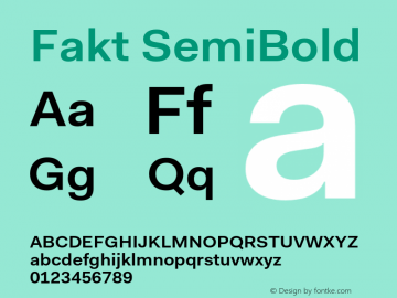 Fakt-SemiBold Version 4.001; build 0006图片样张