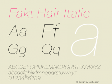 Fakt-HairItalic Version 4.001; build 0006图片样张