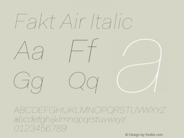 Fakt-AirItalic Version 4.001; build 0006图片样张