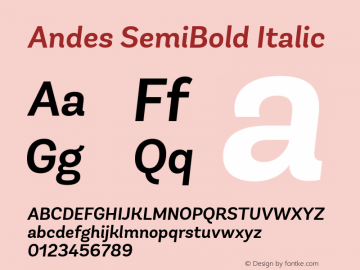 AndesSemiBold-Italic 1.000图片样张