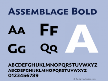 Assemblage-Bold Version 1.000;PS 001.000;hotconv 1.0.88;makeotf.lib2.5.64775图片样张
