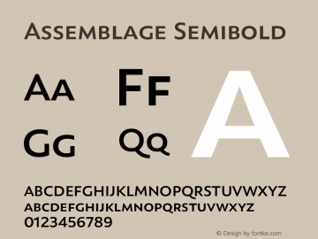 Assemblage-Semibold Version 1.000;PS 001.000;hotconv 1.0.88;makeotf.lib2.5.64775图片样张