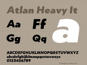 Atlan Heavy It Version 1.000;PS 001.000;hotconv 1.0.88;makeotf.lib2.5.64775图片样张