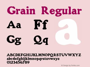 Grain Regular Rev. 003.000图片样张