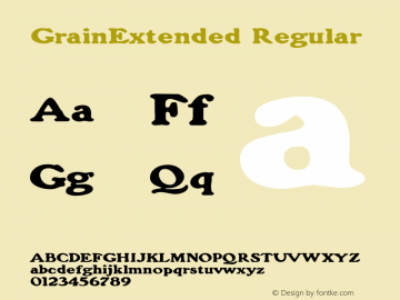 GrainExtended Regular Rev. 003.000 Font Sample