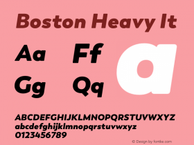 Boston Heavy It Version 1.001;PS 001.001;hotconv 1.0.88;makeotf.lib2.5.64775图片样张