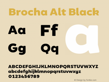 BrochaAlt-Black Version 1.000;PS 001.000;hotconv 1.0.88;makeotf.lib2.5.64775图片样张