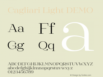 Cagliari Light DEMO Version 1.000;PS 001.000;hotconv 1.0.88;makeotf.lib2.5.64775图片样张