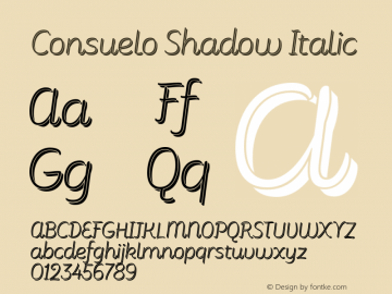ConsueloShadow-Italic 1.000图片样张